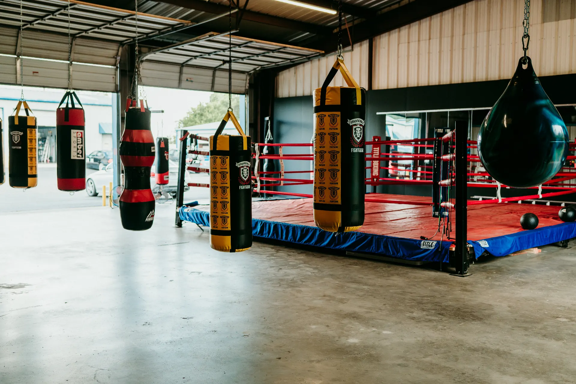 Training space at One More Round Boxing Gym in Tomball